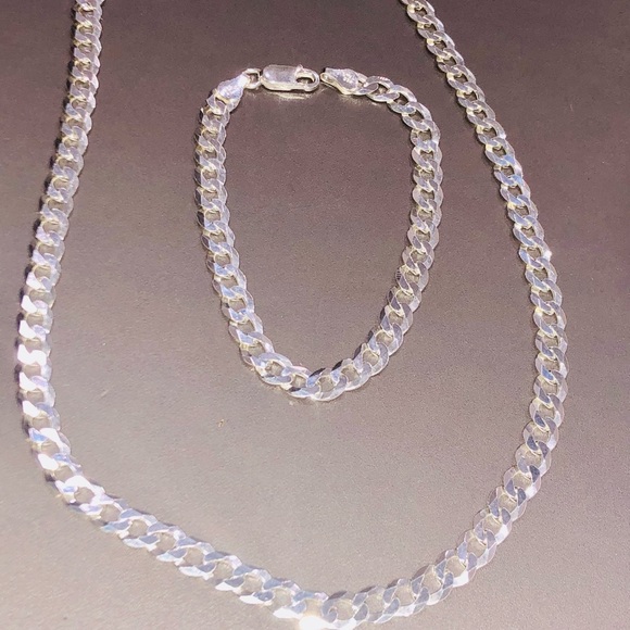 Solid not plated Cuban link chain & bracelet huge Black Friday sale! Best gift! - Picture 11 of 11